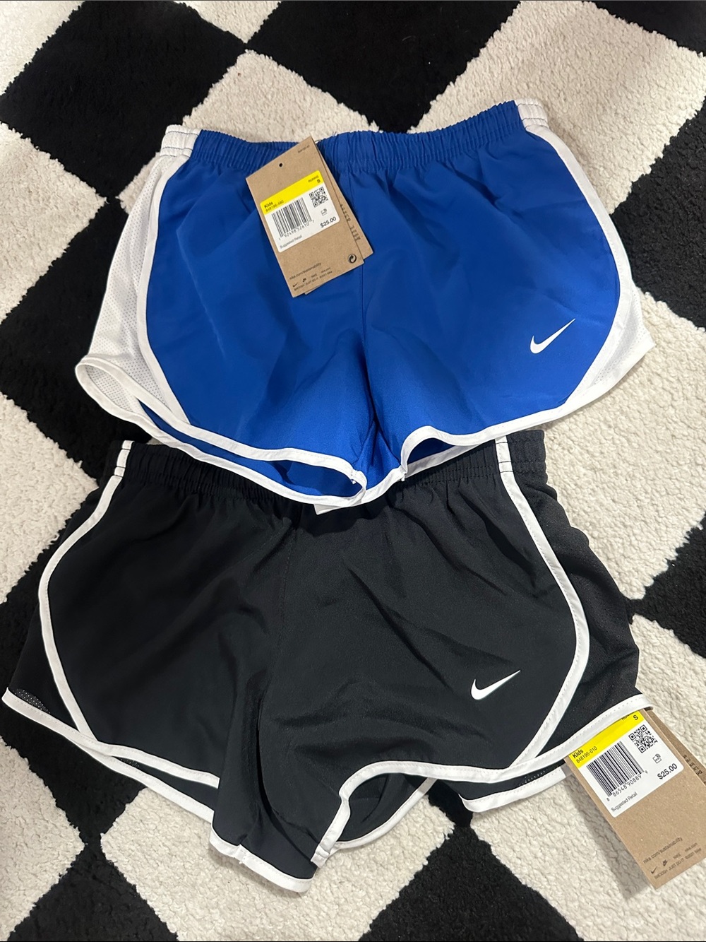 Nike NWT kids small Running Shorts - Royal Blue & Black